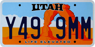 UT license plate Y499MM
