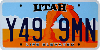 UT license plate Y499MN