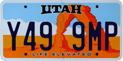 UT license plate Y499MP