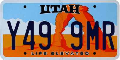 UT license plate Y499MR