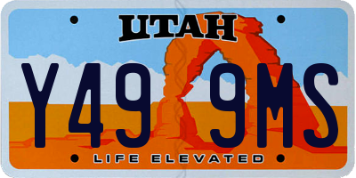 UT license plate Y499MS