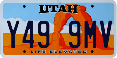 UT license plate Y499MV