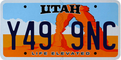 UT license plate Y499NC