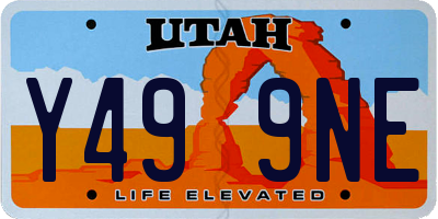 UT license plate Y499NE