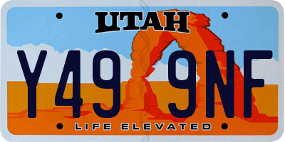 UT license plate Y499NF