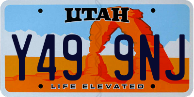 UT license plate Y499NJ