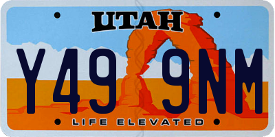 UT license plate Y499NM
