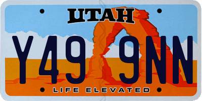UT license plate Y499NN