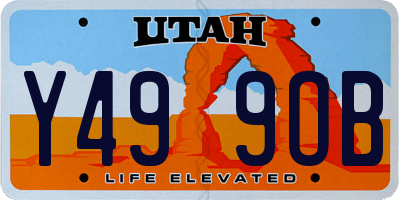UT license plate Y499OB
