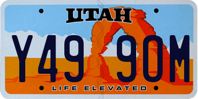UT license plate Y499OM