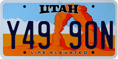 UT license plate Y499ON