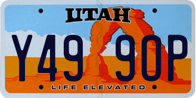 UT license plate Y499OP