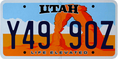 UT license plate Y499OZ