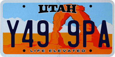 UT license plate Y499PA