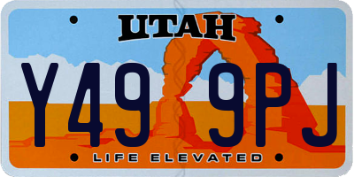 UT license plate Y499PJ