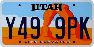 UT license plate Y499PK