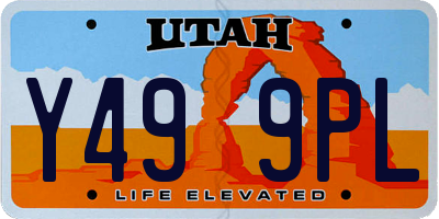UT license plate Y499PL