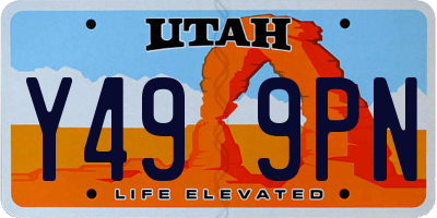 UT license plate Y499PN