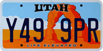 UT license plate Y499PR