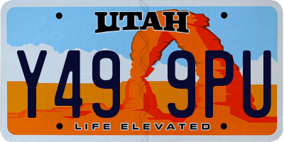 UT license plate Y499PU