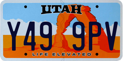 UT license plate Y499PV