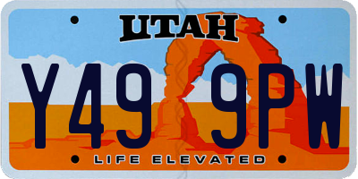 UT license plate Y499PW