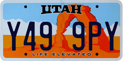 UT license plate Y499PY