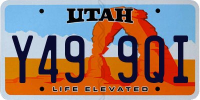 UT license plate Y499QI