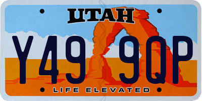 UT license plate Y499QP