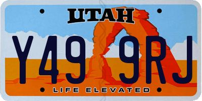 UT license plate Y499RJ