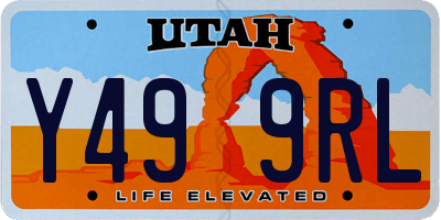 UT license plate Y499RL