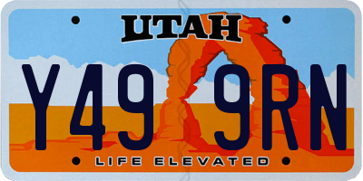 UT license plate Y499RN