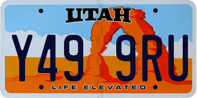 UT license plate Y499RU
