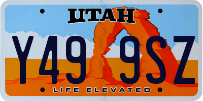 UT license plate Y499SZ