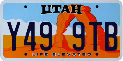UT license plate Y499TB