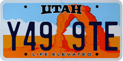 UT license plate Y499TE
