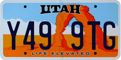 UT license plate Y499TG