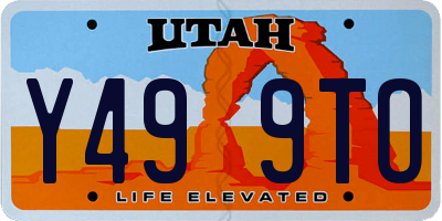 UT license plate Y499TO