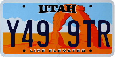 UT license plate Y499TR