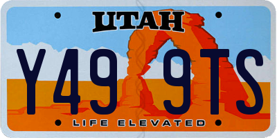 UT license plate Y499TS