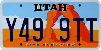 UT license plate Y499TT