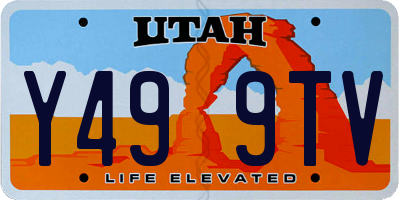 UT license plate Y499TV