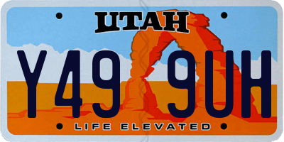 UT license plate Y499UH