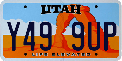 UT license plate Y499UP