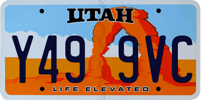 UT license plate Y499VC