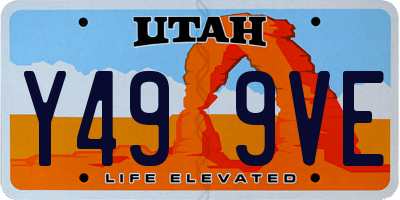 UT license plate Y499VE