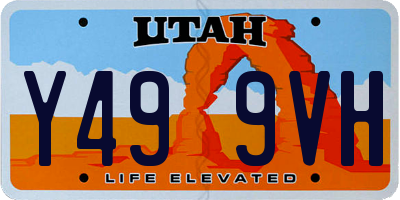 UT license plate Y499VH