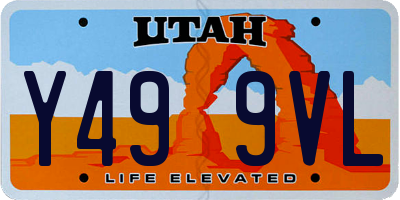UT license plate Y499VL