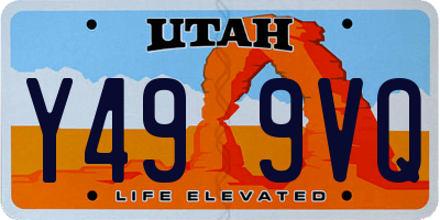 UT license plate Y499VQ