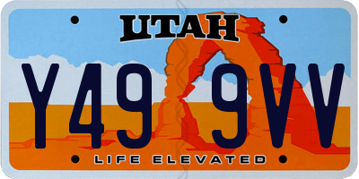 UT license plate Y499VV